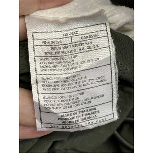 Vintage Nike Jacket Mens Full Zip Extra Large Olive Green Windbreaker - Picture 10 of 10